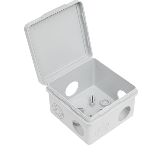 Коробка распределительная GENERICA КМ 80x80x50мм о/к IP54 4 ввода (7035) UKO31-080-080-050-K03-54G