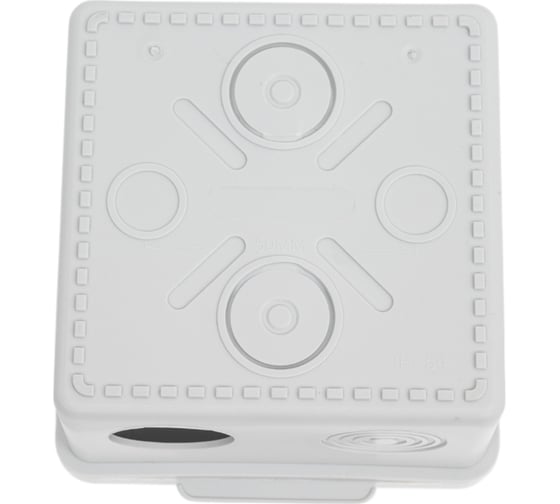 Коробка распределительная GENERICA КМ 80x80x50мм о/к IP54 4 ввода (7035) UKO31-080-080-050-K03-54G
