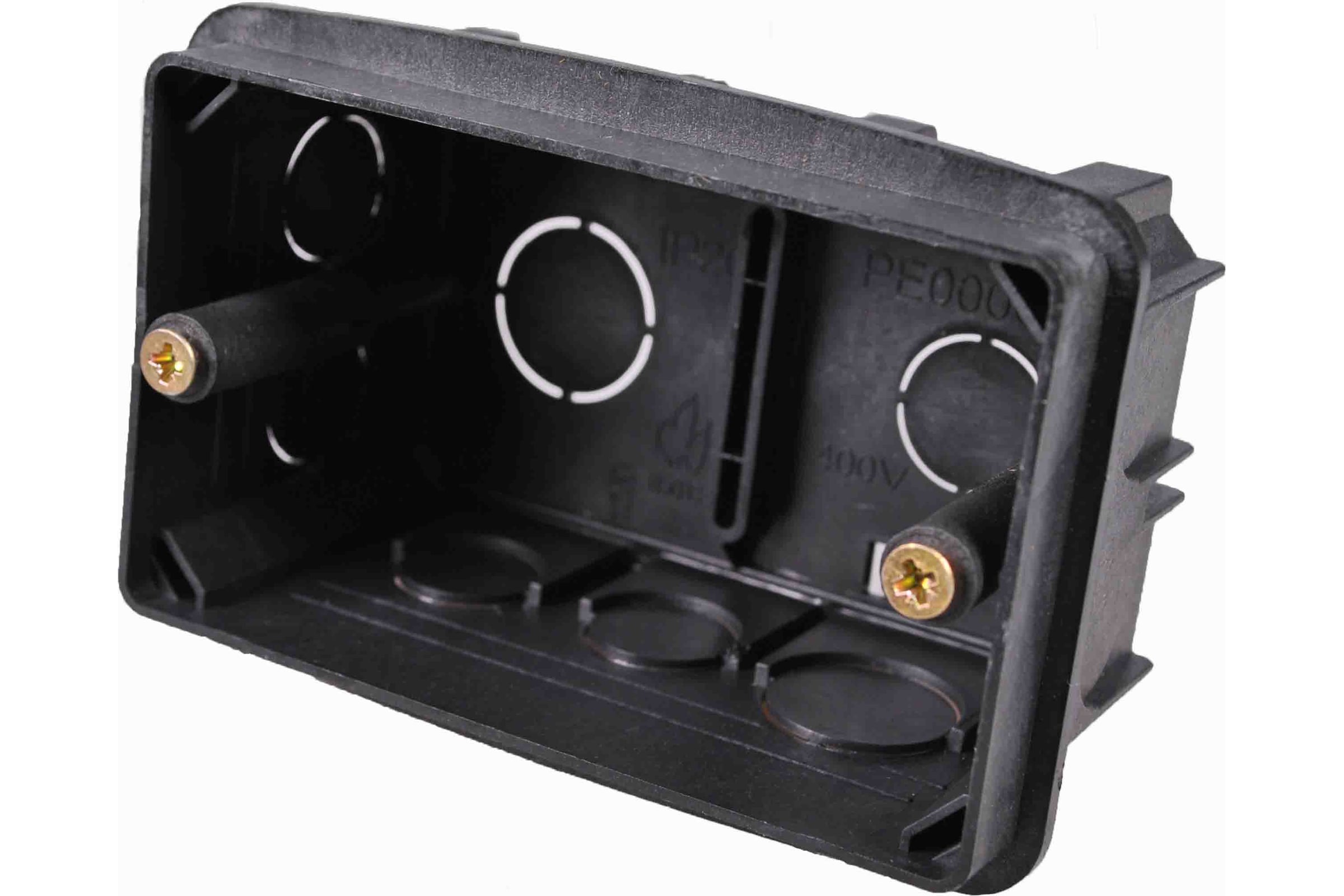 Установочнаяпрямоугольнаякоробка-подрозетникPlastElectroдлябетонаРЕ000031