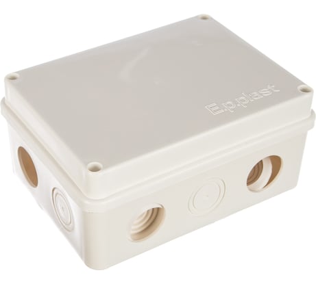 Распределительная коробка Epplast ОП 150x110x70 мм, белая, 10 выходов, 6 гермовводов, IP 54, 210301