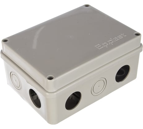 Распределительная коробка Epplast ОП 150x110x70 мм, серая, 10 выходов, 6 гермовводов, IP 54, 210302