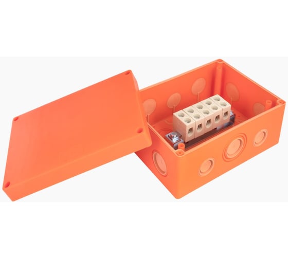 Распаечная огнестойкая коробка EKF 176x126x74 5 кк/1,5-16мм SQplc-kmrf-176-516 1