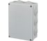 Коробка распаечная IEK открытой проводки, IP44, КМ41243, RAL7035,10 гермовводов, ИЭК UKO11-190-140-070-K41-44 2