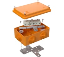 Коробка огнестойкая Промрукав для о/п 40-0340-FR6.0-6 Е15-Е60 (латунь) 120x80x50 1шт. 40-0340-FR6.0-6-Е60