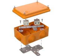 Коробка огнестойкая Промрукав для о/п 40-0340-FR6.0-4 Е15-Е60 (латунь) 120x80x50 1шт. 40-0340-FR6.0-4-Е60