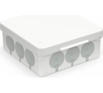 Коробка распределительная Промрукав для прямого монтажа двухкомпонентная безгалогенная (HF) белая с серым 100x100x40 90шт. 60-0303-9003с