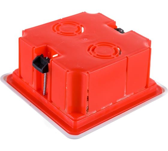 Распаечная коробка IEK 92x92x45, КМ41022, пластиковые лапки, с крышкой, ИЭК UKG11-092-092-045-P