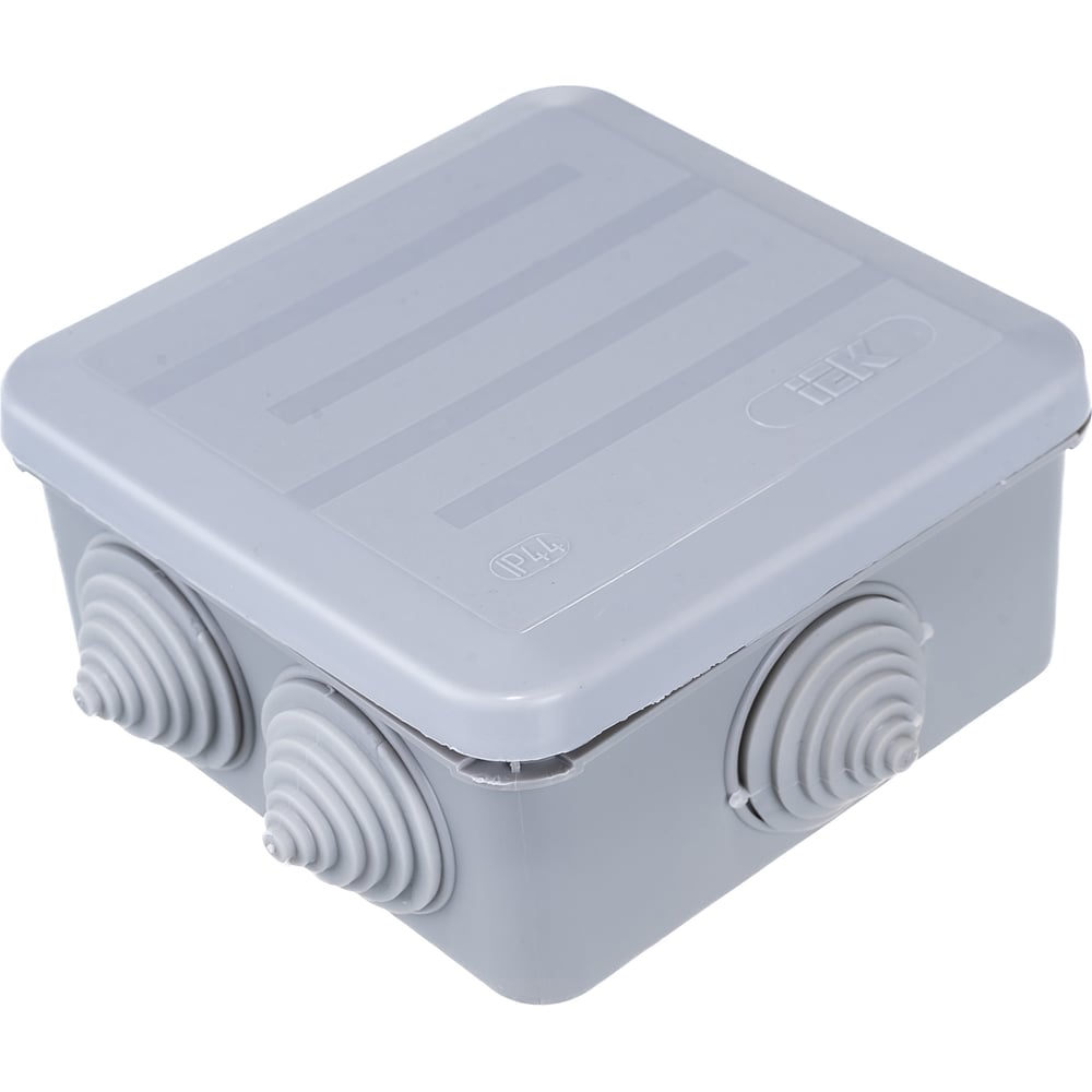 Распаечная коробка IEK 100x100x50, IP44, открытой проводки, КМ41255, 6 ...