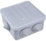 Распаечная коробка IEK 100x100x50, IP44, открытой проводки, КМ41255, 6 гермовводов, защелкивающаяся крышка UKOZ11-100-100-050-K41-44 2