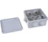 Распаечная коробка IEK 100x100x50, IP44, открытой проводки, КМ41255, 6 гермовводов, защелкивающаяся крышка UKOZ11-100-100-050-K41-44 4