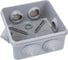 Распаечная коробка IEK 100x100x50, IP44, открытой проводки, КМ41255, 6 гермовводов, защелкивающаяся крышка UKOZ11-100-100-050-K41-44 5