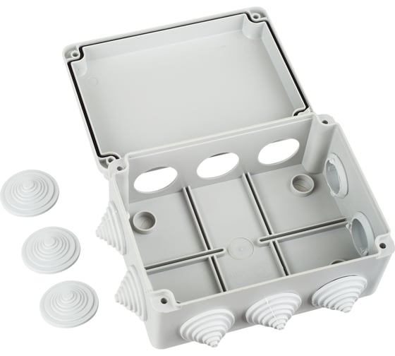 Распаечная коробка IEK, 150x110x070, IP55, КМ41242, ИЭК, белая UKO10-150-110-070-K41-55