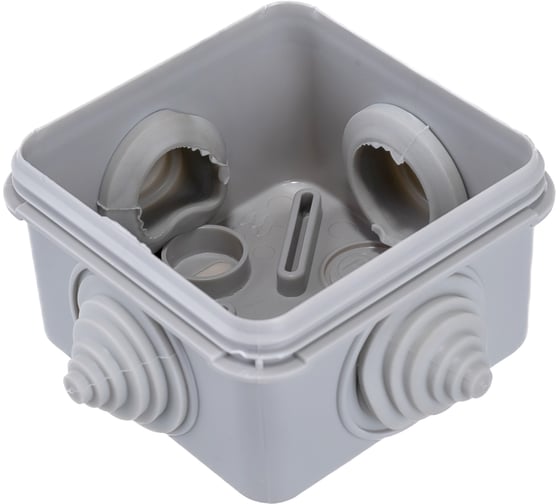 Распаечная коробка IEK открытой проводки, 70x70x40, IP44, КМ41236, 4 гермоввода,защелкивающаяся крышка UKOZ11-070-070-040-K41-44