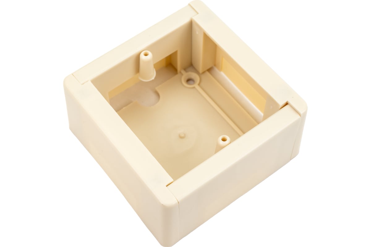 Коробка IEK, универсальная, КМКУ 88x88x44 мм, ЭЛЕКОР, слоновая кость ...