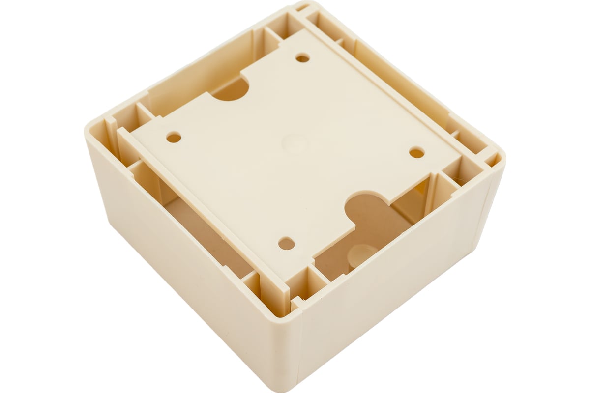 Коробка IEK, универсальная, КМКУ 88x88x44 мм, ЭЛЕКОР, слоновая кость ...