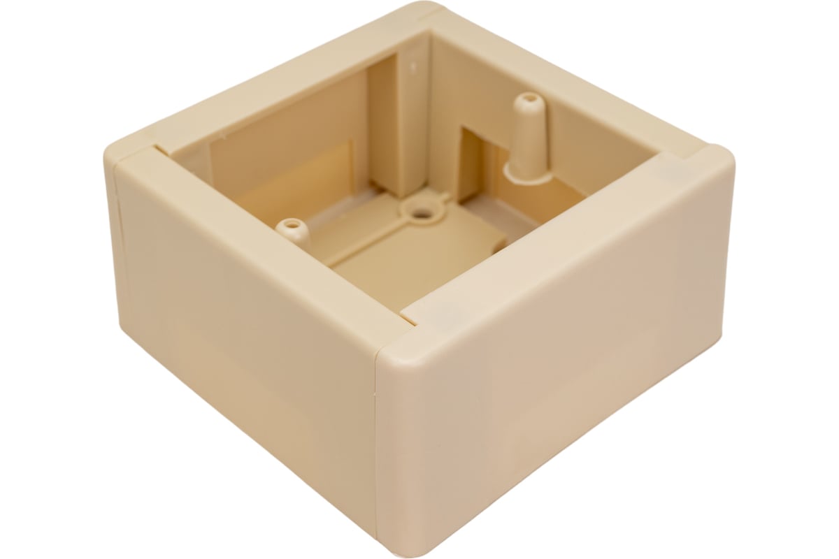Коробка IEK, универсальная, КМКУ 88x88x44 мм, ЭЛЕКОР, слоновая кость ...