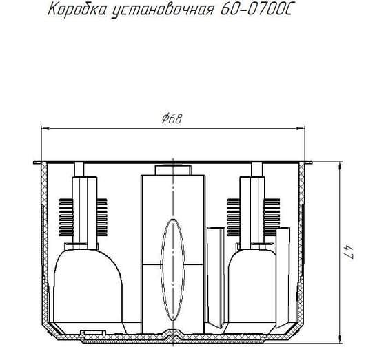 Коробка установочная Промрукав двухкомпонентная универсальная 68x47 60-0700С
