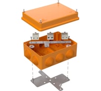 Коробка огнестойкая Промрукав для о/п 40-0310-FR6.0-6 Е15-Е60 (латунь) 150x110x70 1шт. 40-0310-FR6.0-6-Е60