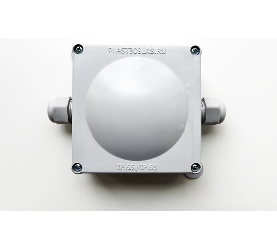 Монтажная коробка Plasticglas IP66/IP68 с гермовводами 2хPG9 КМ767635-00-03-00-03