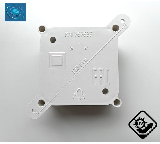 Монтажная коробка Plasticglas IP66/IP68 УФ-стойкая КМ767635-UV-0-0-0-0
