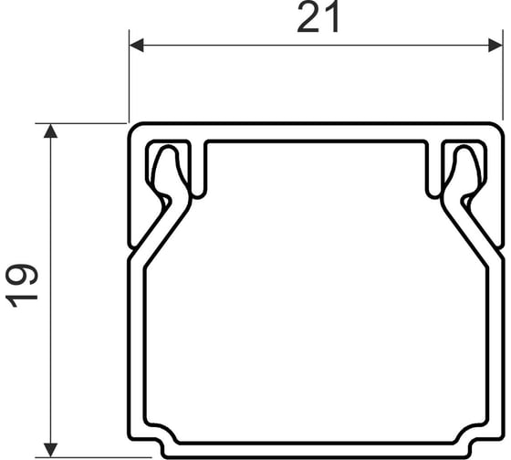 Кабельный канал KOPOS серии CLASSIC LHD 20x20 L=2000мм (FD) (цвет черный) LHD 20X20_FD