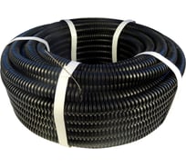 Труба гофрированная ГЕОПЛАСТ ПОЛИМЕР ПНД с протяжкой легкая черная 15 м D 63 8790