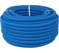 Труба гофрированная ГЕОПЛАСТ ПОЛИМЕР ПНД легкая синяя 50 м D 32 для трубы D 20 8753