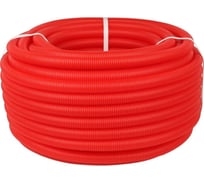 Труба гофрированная ГЕОПЛАСТ ПОЛИМЕР ПНД легкая красная 50 м D 32 для труб D 20 8754