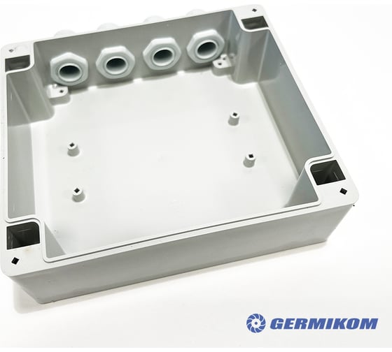 Монтажная коробка с гермовводами GERMIKOM под кабель 4-8мм Germikom IP66 BOX8 4xPG9