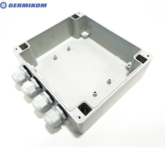 Монтажная коробка с гермовводами GERMIKOM под кабель 4-8мм Germikom IP66 BOX8 4xPG9