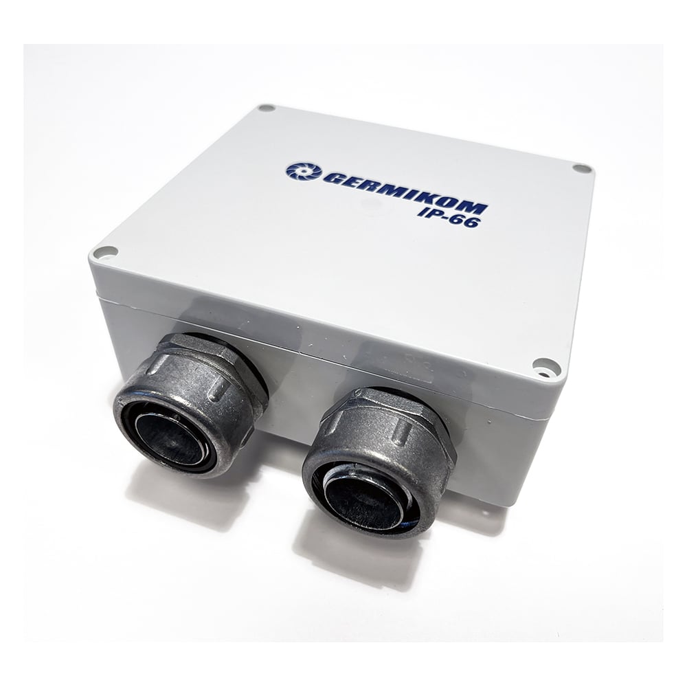 Монтажная коробка с гермовводами GERMIKOM под металлорукав 25мм ...