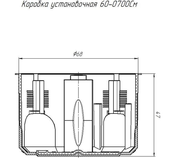 Коробка установочная двухкомпонентная универсальная Промрукав 68x47 8 шт. 60-0700См