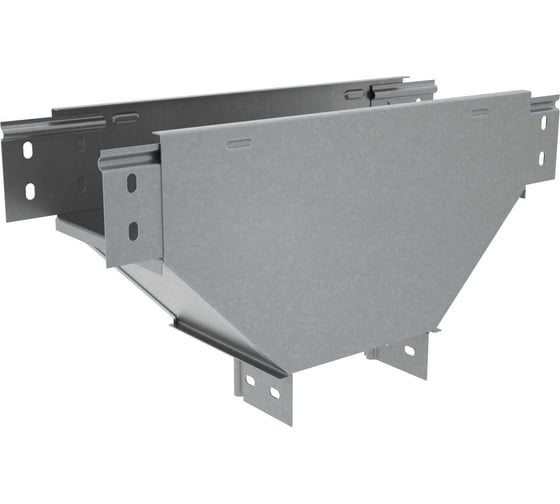 Т-отвод вертикальный Система КМ 100x300 мм вниз c разворотом трассы на 90 гр. "ПЛЮС" HD85 PL18403 TDVplus90-100-300 HD85 1