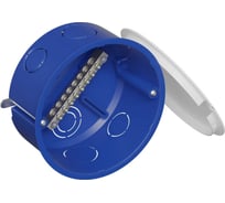 Коробка распределительная Экопласт (КУП) 6x9мм, 8 зажимов, 63А, для г/к D100x50мм с металл. лапками IP30 44668KP