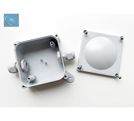 Монтажная коробка Plasticglas IP66/IP68 с гермовводами PG11x2 КМ767635-00-02-00-02