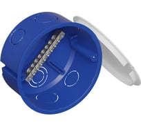 Коробка уравнивания потенциалов Экопласт (КУП) 6x9мм, 8 зажимов, 63А, скрытого монтажа, D100x50мм, IP30, цвет 44658КР