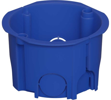 Коробка установочная Экопласт для твердых стен D=68x45 мм,без галогена, (межцентр 71мм), синий IP30 44662HF