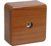 Коробка IEK КМ41206-05, распаечная, для о/п, 50х50х20 мм, дуб, 4 клеммы, 3мм2 UKO10-050-050-020-K24