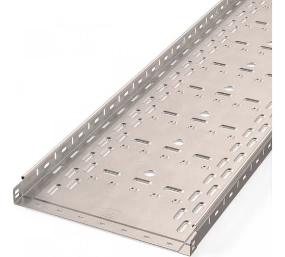 Лоток перфорированный Промрукав Стандарт INOX (AISI 409) 400x50x3000 (1,0 мм) PR16.2423