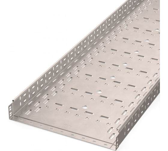 Лоток перфорированный Промрукав Стандарт INOX (AISI 409) 500x80x3000 (1,0 мм) PR16.2427 1