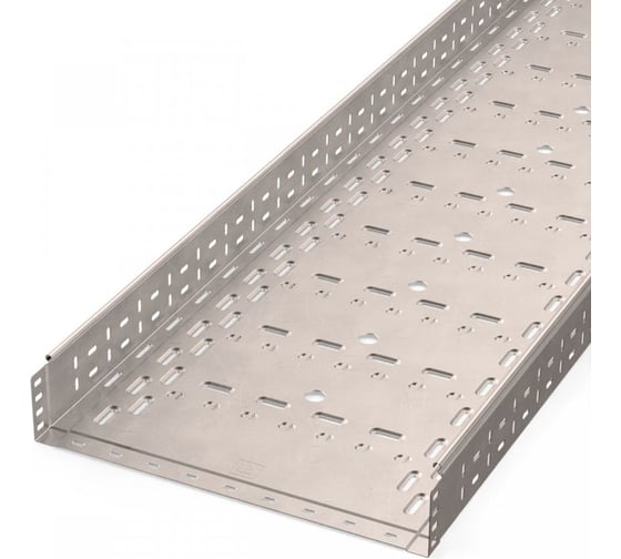 Лоток перфорированный Промрукав Стандарт INOX (AISI 409) 500x100x3000 (1,0 мм) PR16.2425 1
