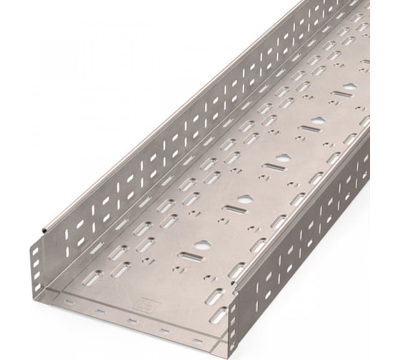 Лоток перфорированный Промрукав Стандарт INOX (AISI 409) 300x100x3000 (0,8 мм) PR16.2419