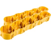 Установочная приборная коробка (подрозетник) KOPOS 354x50 пятипостовая прямоугольная для монтажа в полые стены IP30 в гипсокартон (комплект из 2 шт.) KP 64/5L_NA