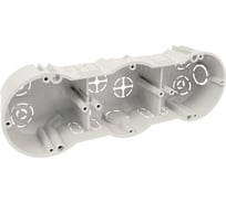 Коробка установочная приборная (подрозетник) KOPOS трехместная KP 64 Electro 71x213х45 для твердых стен (комплект 2шт.) KP 64 / 3 (KA)