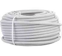 Гофрированная труба Экопласт HFLS, легкая, с зондом, низкое дымовыделение, 20 мм, серый, 100 м 60120HFLS