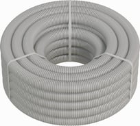 Гофрированная труба Экопласт HFFR, тяжелая, с зондом, т/г, диаметр 40 мм, цвет серый 21140HFR