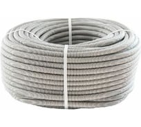 Гофрированная труба Экопласт ПНД, тяжелая, с зондом, диаметр 25 мм, цвет серый 21125HF-GR