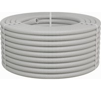 Гофрированная труба Экопласт HFFRLS, тяжелая, с зондом, низкое дымовыделение, т/г, 25мм, серый 61125HFFRLS