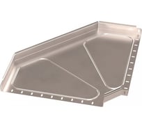Угол горизонтальный Промрукав 90 градусов, Стандарт, INOX (AISI 409), 500x50, 1шт. PR16.3569