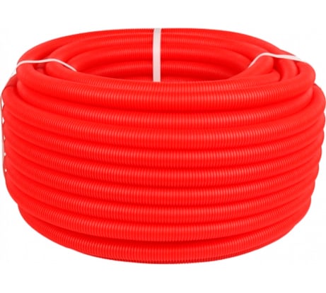 Труба гофрированная ООО"Азимут" d 28, красная, АЗИМУТ, 25 м 00000002093